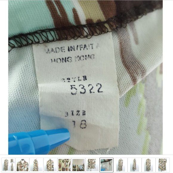 Vintage Ensemble women sz 18 mint brown green Dress Blouse and Pullover skirt - Picture 11 of 11